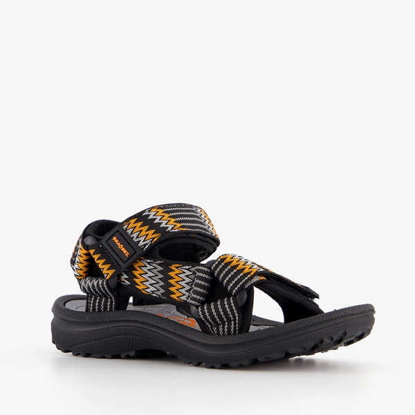 Braqeez jongens sandalen zwart geel 1