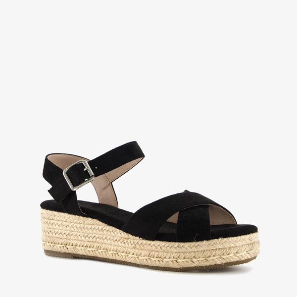 Blue Box dames espadrilles met sleehak zwart online bestellen Scapino