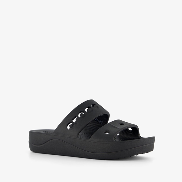 Crocs Baya Platform dames slippers zwart 1