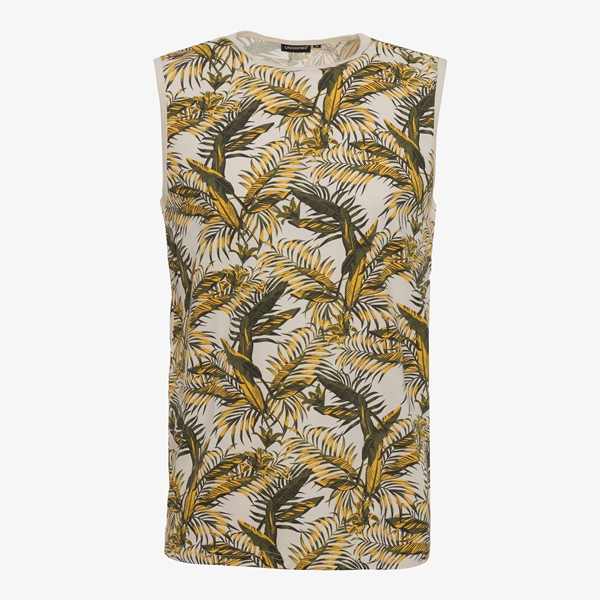 Unsigned heren singlet met palmbladeren groen 1