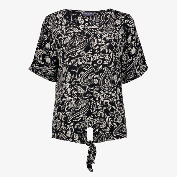 TwoDay dames T-shirt met paisley print zwart 1