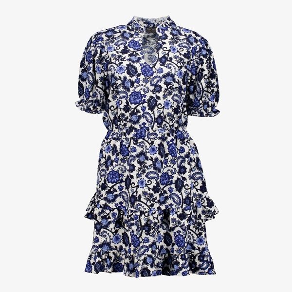 TwoDay dames jurk wit met blauwe bloemenprint 1