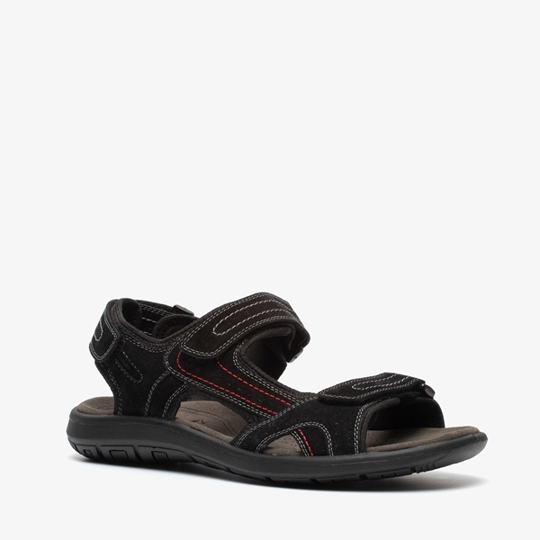 Mountain Peak leren heren sandalen zwart 1