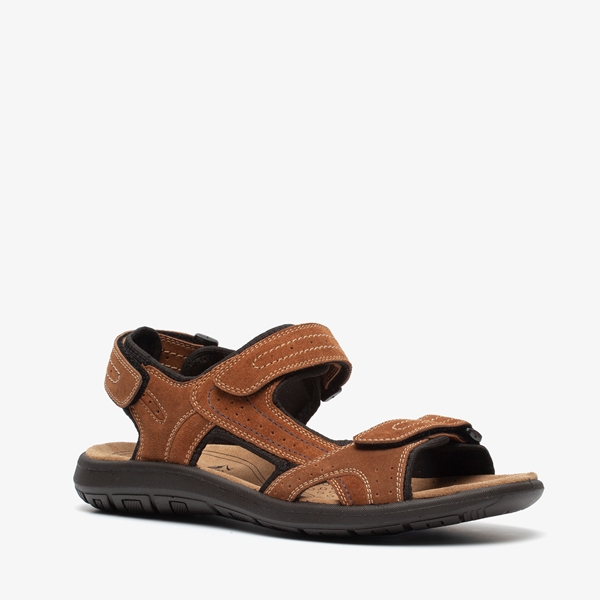 Mountain Peak leren heren sandalen bruin 1