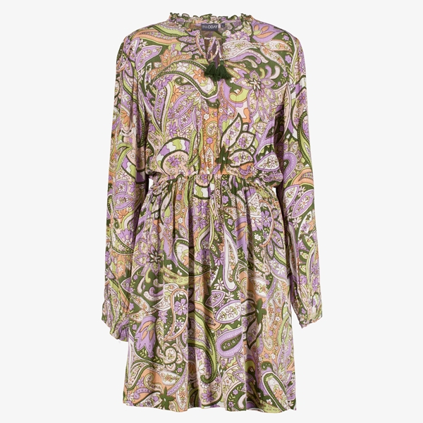 TwoDay dames jurk met paisley print groen paars 1