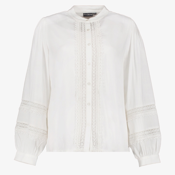 TwoDay dames broderie blouse wit 1