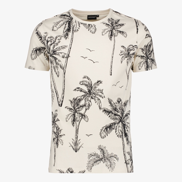 Unsigned heren T-shirt met palmbomen wit 1