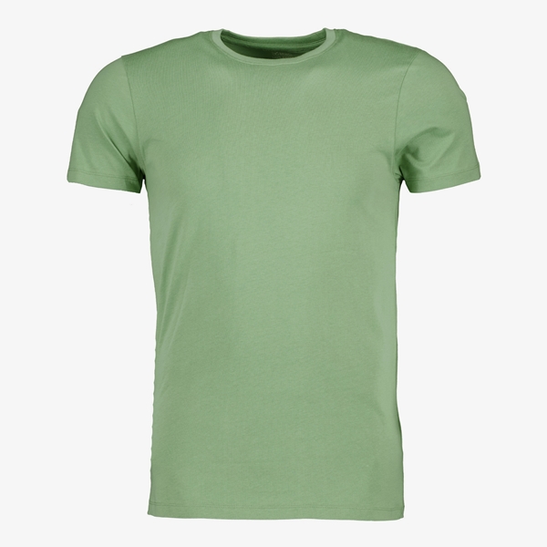 Unsigned heren T-shirt lichtgroen ronde hals 1