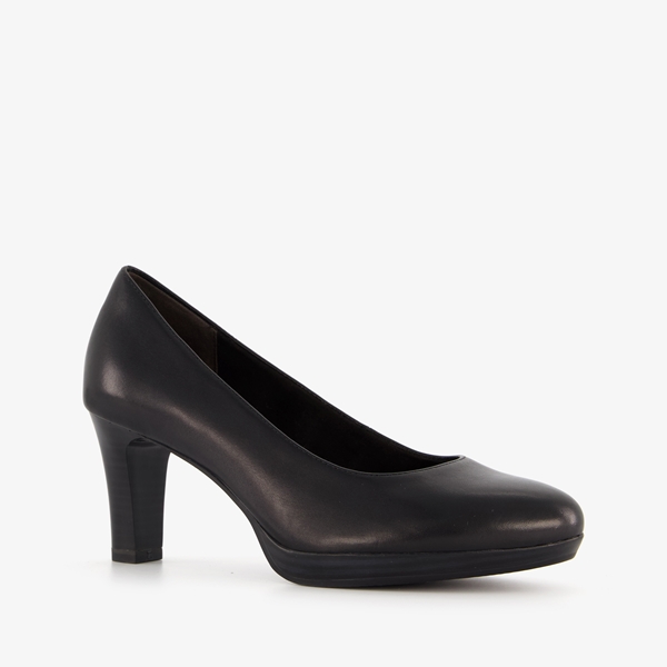 Tamaris leren dames pumps zwart 1