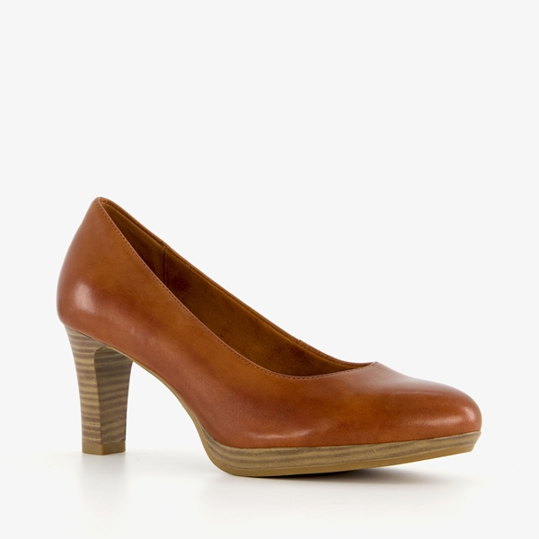 Tamaris leren dames pumps cognac 1