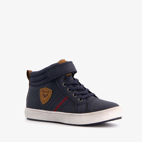 Blue Box hoge jongens sneakers bruin blauw 1