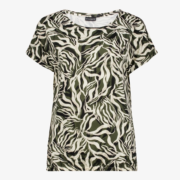 TwoDay dames T-shirt met print groen 1