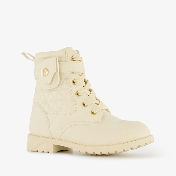 Blue Box meisjes veterboots met tasje beige 1