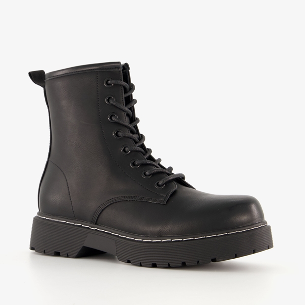 Blue Box lak dames veterboots grijs 1