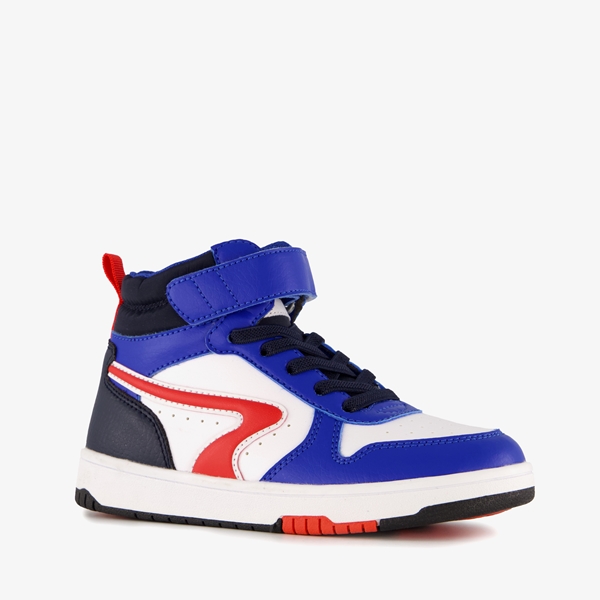 Blue Box hoge jongens sneakers blauw rood 1