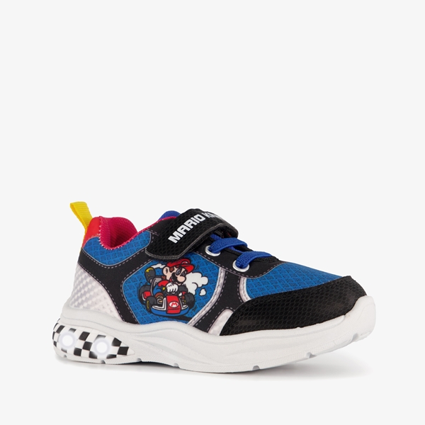 Mario Kart jongens sneakers met lichtjes blauw 1