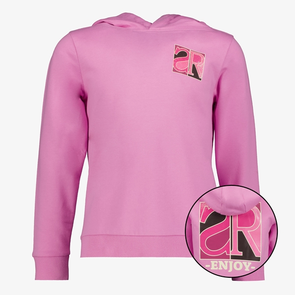 TwoDay meisjes hoodie roze  met backprint 1