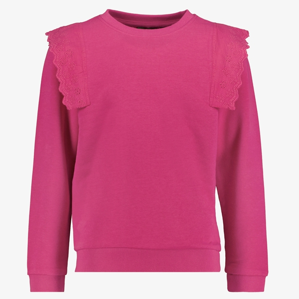 TwoDay meisjes sweater roze met ruches 1