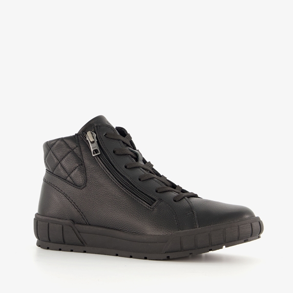 Hush Puppies leren dames veterschoenen zwart 1