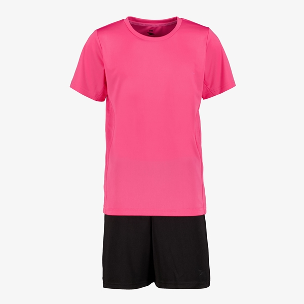 Dutchy tweedelig meisjes sport set roze zwart 1