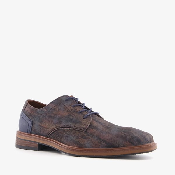 Emilio Salvatini heren veterschoenen blauw/bruin 1