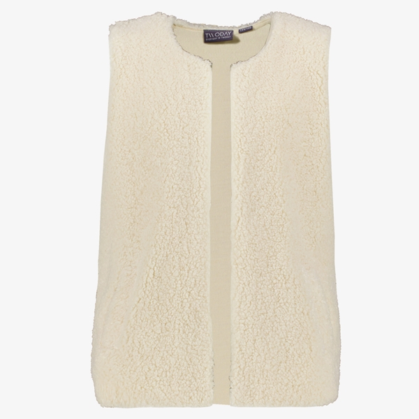 TwoDay meisjes teddy gilet beige 1