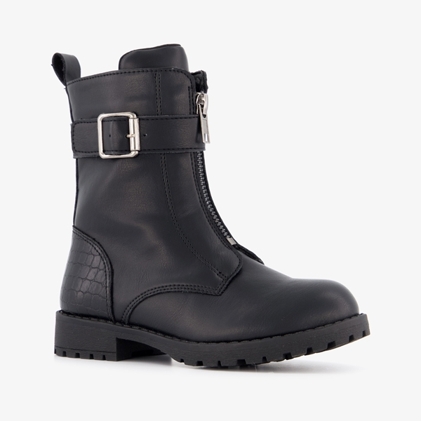 Blue Box meisjes boots met ritsen zwart 1