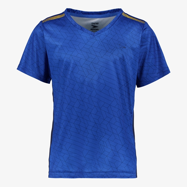 Dutchy Dry jongens voetbal T-shirt blauw zwart 1