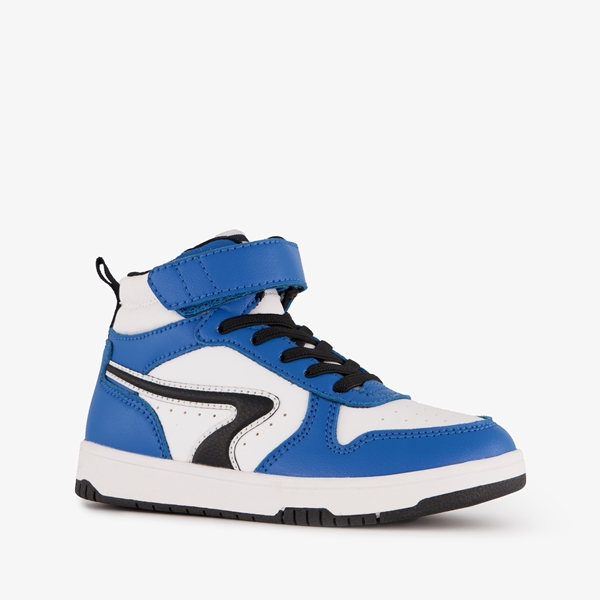 Blue Box hoge jongens sneakers blauw wit 1