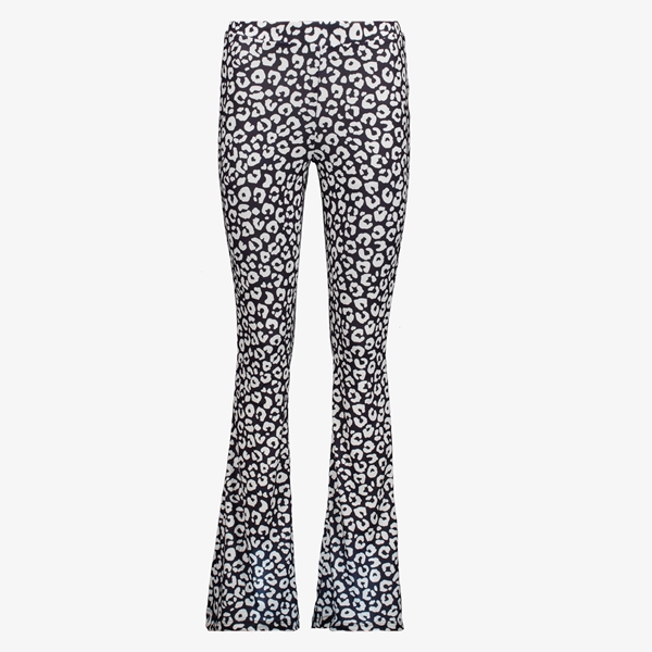 TwoDay dames flared broek luipaardprint zwart wit 1