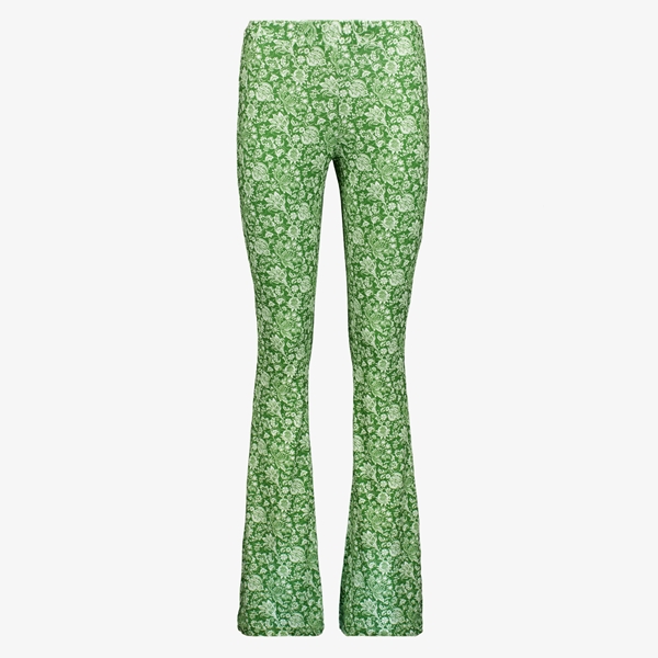 TwoDay dames flared broek bloemenprint groen 1