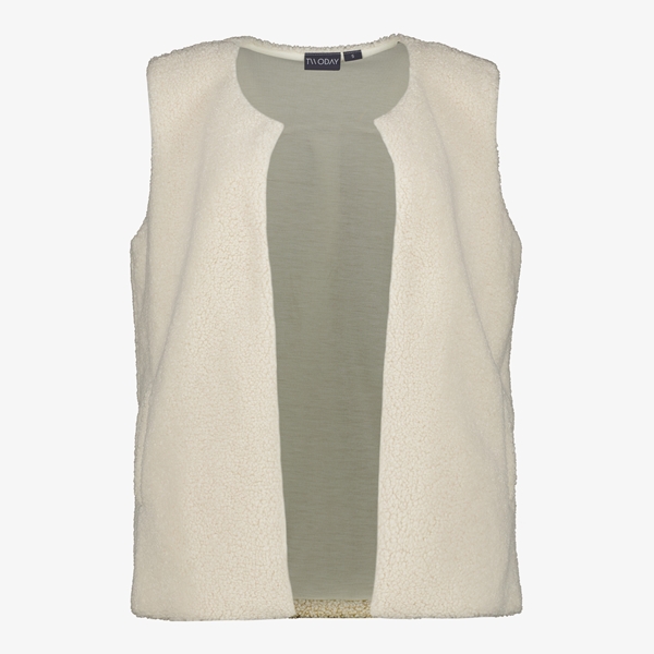 TwoDay dames teddy gilet beige 1