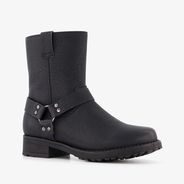 Blue Box meisjes biker boots zwart 1