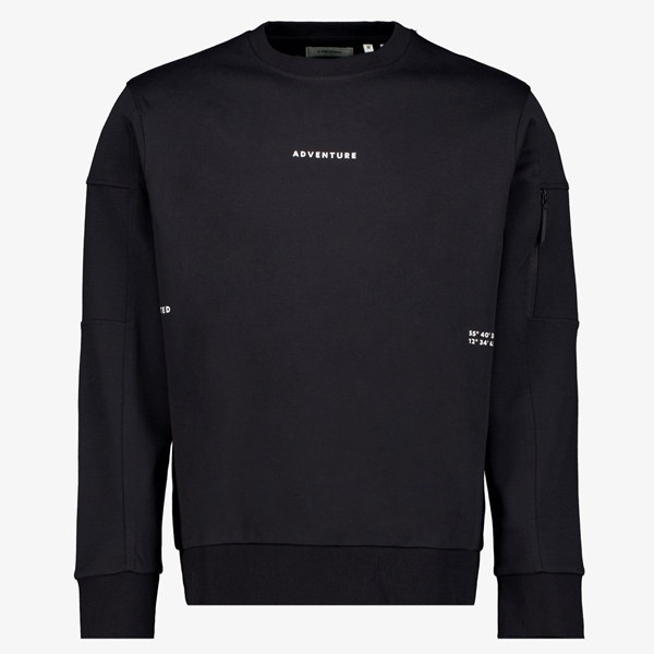 Produkt heren sweater met rits zwart 1