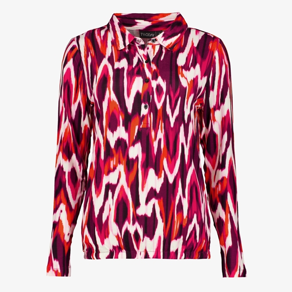 TwoDay dames blouse met print rood paars 1