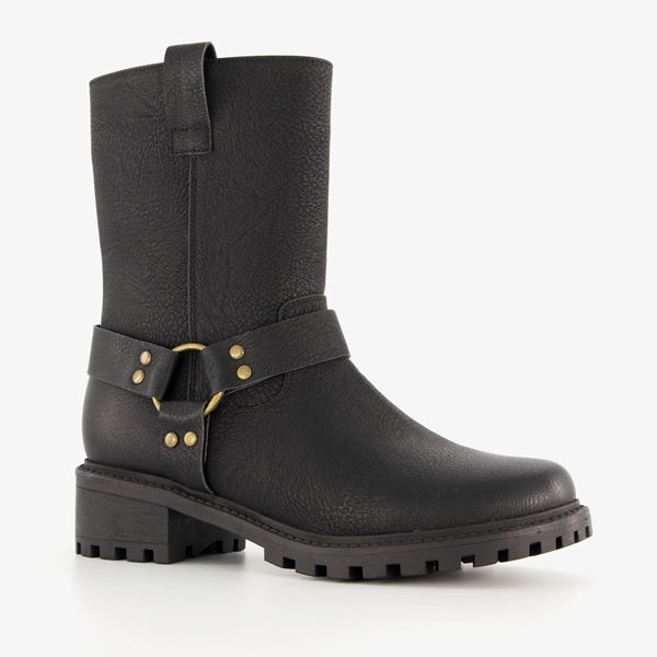 Blue Box dames biker boots zwart 1