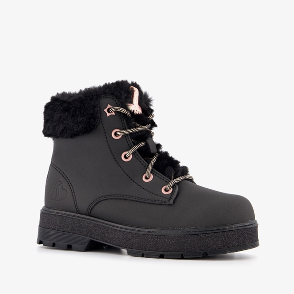 Skechers Street Glitz gevoerde veterboots zwart 1