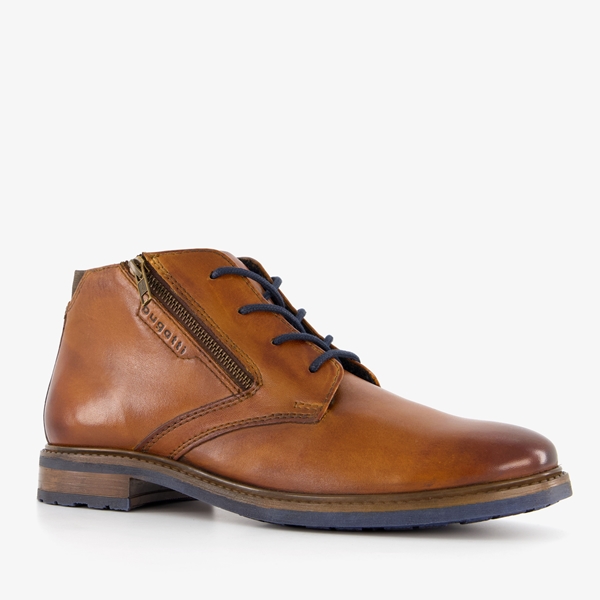 Bugatti leren heren veterschoenen cognac bruin 1