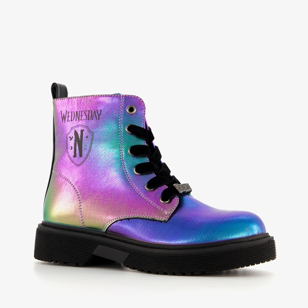 Wednesday metallic meisjes veterboots multicolor 1