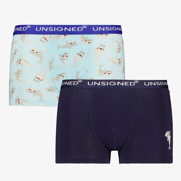 Unsigned 2-pack jongens boxershorts haaien 1