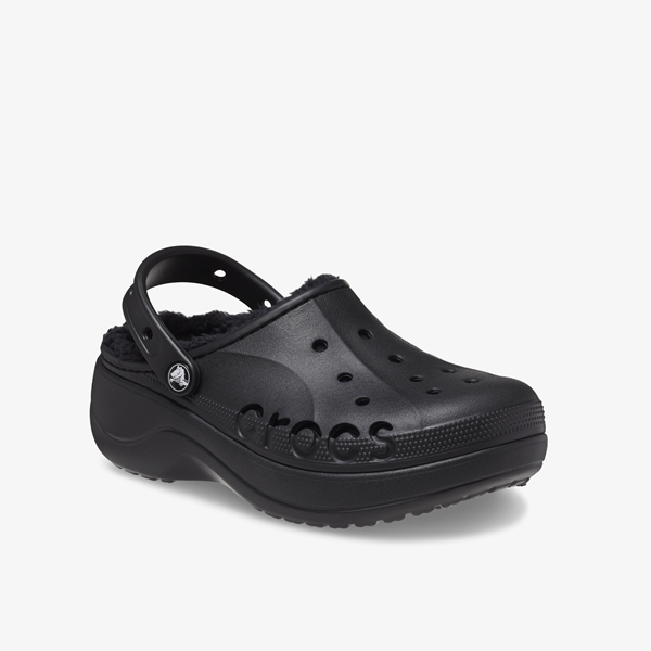 Crocs Baya Platform Lined dames klompen zwart 1