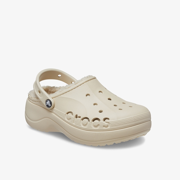 Crocs Baya Platform Lined dames klompen beige 1