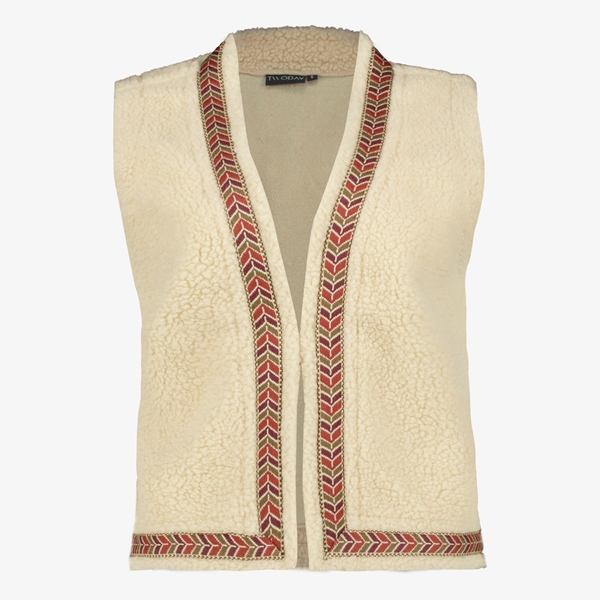 TwoDay dames teddy gilet met borduursels 1