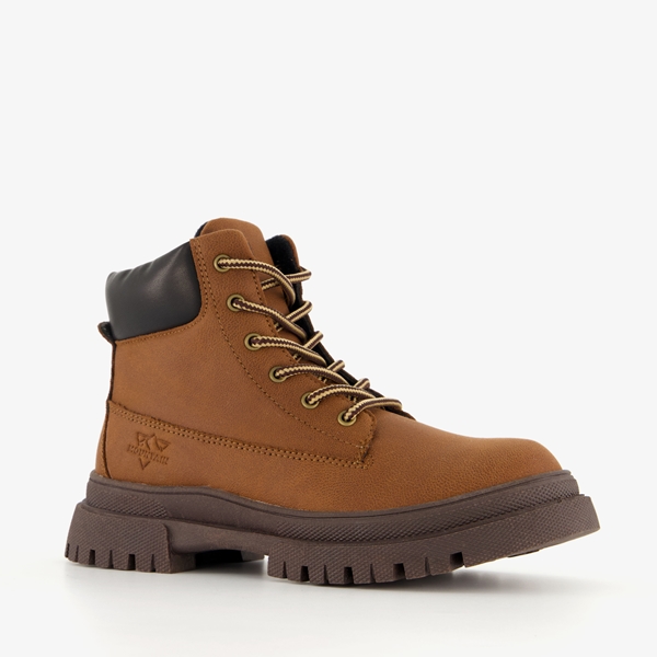 Blue Box jongens veterboots cognac bruin 1