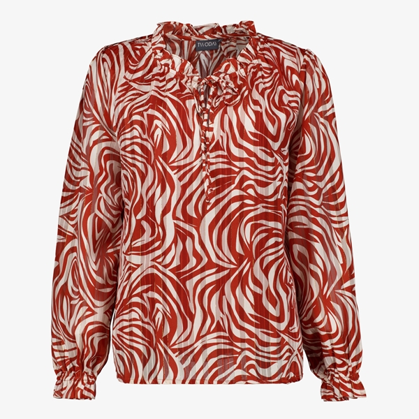 TwoDay dames blouse met print rood wit 1