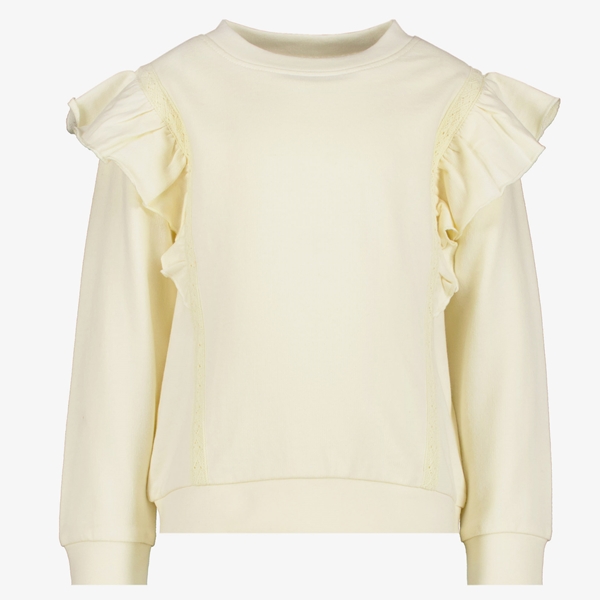 TwoDay meisjes sweater met ruches beige 1