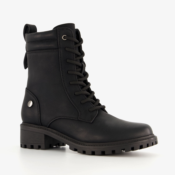 Blue Box dames veterboots zwart 1