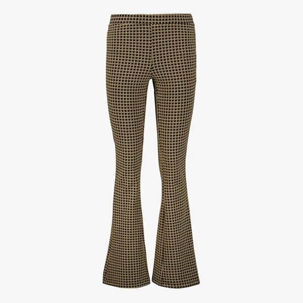 TwoDay dames flared broek bruin met print 1