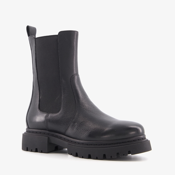 Harper leren dames Chelsea boots zwart 1