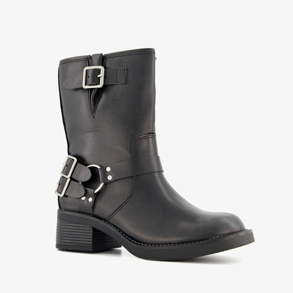 Blue Box dames biker boots zwart 1